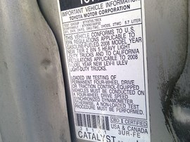 2008 TOYOTA TUNDRA, SILVER, SR5 MODEL, 5.7L, AT, 2WD,   Z25196